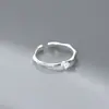 Anillo de Plata de Ley S925 Nalan Exquisito y Sencillo Estilo Ins Diseño de Nicho Diamante Único de Cuatro Garras Rombo R03618
