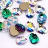 Joias de Strass para Unhas de Caveira de Halloween Transfronteiriças Diamante de Fundo Plano Diamante de Vidro Diamante de Cor Mágica Adesivos para Unhas de Diamante Moldados Venda por Atacado