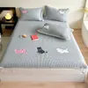 Dibujo Animado Perro Azul Waffe Set de Tres Piezas Esterilla de Seda Helada Gorro de Cama Esterilla con Bordado para Aire Acondicionado Lavable a Máquina Plegable