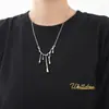 Collar de Lava Gota de Agua para Mujer, Cadena de Suéter Hip-Hop Minimalista Trendy Ins de Lujo Ligero de Verano, Accesorio de Chica Popular con Joyería de Alta Gama