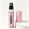 En Stock Botella Rellenable de Perfume de 5 ml con Relleno Inferior, Tipo Mini Auto-Bomba de Aluminio, Botella de Spray Rellenable, Se Puede Imprimir con Logo