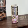 Diario Xiaocha Taza de Titanio para Estudiantes Mujeres, Taza Aislada de Titanio Puro de Alto Valor Celebridad de Internet con Popote, Portátil, Compacta y Lujosa