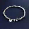 Joyería de Comercio Exterior Chapada en Cobre con Plata 925 Pulsera Sencilla de Caja Cuadrada Temu Xiyin Tk Venta Caliente en Stock Al por Mayor