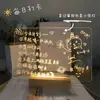 Clip para tablón de mensajes acrílico tablero transparente luminoso tablero de notas borrable adornos pequeños de escritorio tablero de escritura ins aprendizaje