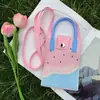 Bolso Cruzado de Punto Japonés y Coreano Portátil de Dibujos Animados Moda Bolso de Punto para Teléfono Móvil Versátil para Viajar Bolso de Hombro Cruzado Tote