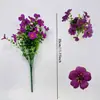 Dropshipping Transfronterizo Temu Eucalipto de 7 Ramas Orquídea Mariposa Violeta Decoración para el Hogar, Jardín, Patio Flores Artificiales para Exteriores