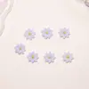 Decoraciones para Uñas Artísticas de Flor Margarita Pequeña de Cinco Pétalos, Accesorios de Flor de Resina 3D, Materiales DIY para Pasadores, Accesorios de Decoración para Uñas