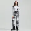 Pantalones de esquí nuevos para mujer, de doble tabla, elásticos, ajustados, resistentes al viento, impermeables, para exteriores, negros, cálidos, para nieve