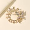 Estilo Coreano Estilo Fragante Corona Broche Mariposa Pin Fijo Antiluz Moda Combinable Perla Mariposa Corsage Joyería