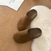 Estilo Holgazán Simple Japonés Diadema Birkenstock Pantuflas Mujer 2026 Cuero Suave Antideslizantes Suela Suave Versátil para Viajar Persona Perezosa Medias Pantuflas