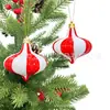 Decoraciones Navideñas, Bolas de Reno de Caramelo Rojas y Blancas, Torres para Árbol y Otros Adornos para Árbol de Navidad Pintados con Formas Únicas