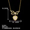 Collar para Mujer Estilo Transfronterizo Europeo, Americano y Coreano Incrustado de Diamantes Moda Bolsas de Perlas Collar Diseño de Nicho Acero de Titanio Collar sin Color