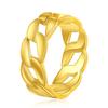 Amazon Europeo y Americano Nuevo Simple y Versátil Acero Inoxidable 8mm Trenzada Cadena Cubana Anillo Elegante Venta al por Mayor