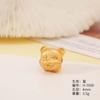 Antigo Chinês Sha Ouro Ano do Zodíaco Ano da Cobra Maré Nacional Estilo Chinês Mini Furo Grande DIY Pulseira de Contas de Cobre Acessórios de Pulseira
