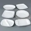 Prato de Melamina para Fast Food, Recipiente para Pesar Stir-Fry de Autoatendimento, Tigela Oval para Arroz de Porcelana Imitada, Prato para Cantina Comercial e Restaurante