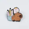 Broche de Capibara Personalizado y Creativo, Set de Serie de Caricaturas Lindas de Capibara, Accesorios de Insignia de Metal