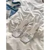 Sandalias Blancas de Lunares Estilo Hada Francés con Tacón Grueso sin Cierre para Mujer Modelo Nuevo 2026 con Lazo y Sandalias a Juego con Falda