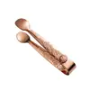 Pinça para Cubos de Gelo de Aço Inoxidável 304 Transfronteiriça, Utensílio de Bar Espessado Banhado a Titânio, Pinça para Cubos de Açúcar de Café, Balde de Gelo Mini Gelo