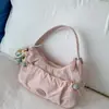 Bolsa de Lona Grande Capacidade Estilo Coreano para Mulheres 2026 Verão Nova Bolsa Dopamina de Axila Bolsa de Ombro Transversal para o Dia a Dia
