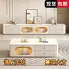 Mueble de TV de Madera Maciza Sala de Estar Uso Doméstico 2026 Nuevo Moderno Simple Gabinete de Piso para Sala de Estar Nueva Mesa de Café Mueble de TV