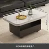Mesa de centro retangular de ardósia estilo italiano para salas de estar pequenas, conjunto de mesas de centro pequenas móveis, design moderno de luxo leve de alta qualidade