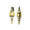 Plug de Áudio Personalizado 2.5 Nível 5 6.0 Disco 21L Banhado a Ouro Cola Preta Resistente ao Desgaste Plug de Fone de Ouvido com Baixo Teor de Chumbo Pino 2.5