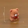 Mini Figura de Osito de Peluche para San Valentín, Lindos Accesorios de Decoración DIY para Casa de Muñecas, Pequeño Adorno de Escritorio