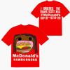 Scott Travis Scott nome conjunto hambúrguer batatas fritas rap hip hop estilo hip hop europeu e americano marca de moda T-shirt