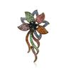 Broche de Flor de Aleación de Alta Calidad Retro Europeo y Americano con Pedrería Exquisita Creativa para Suéter Abrigo de Mujer Pin de Joyería Corsage