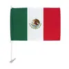 Bandeira de Carro do México Bandeira Mexicana para Carro Clipe de Janela Kit de Montagem com Haste