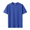 Camiseta 210g 40s Mistura de Algodão e Poliéster Tecido Solona com Toque Fresco Cor Lisa Manga Curta Gola Redonda Camiseta Regular Ombro Camiseta de Base