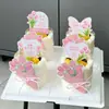 Decoración de Pastel para el Día del Maestro 2026 Tarjeta de Felicitación Insertar, Tarjeta de Felicitación Insertar con Ramo de Tulipanes Feliz Día del Maestro