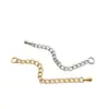 Cadena de extensión de acero inoxidable 316L collar pulsera cadena de cola 18K oro titanio acero cadena de gota de agua accesorios de joyería diy venta al por mayor