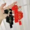 Chaveiro de Leão Boneco Desenho Animado Chaveiro Infantil Pingente Cabeça de Leão Ornamento de Borracha Macia Brinquedo para Chave de Carro