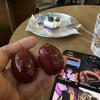 Brincos ovais com gota de óleo vermelho e agulha de prata Ankora, estilo vintage de Hong Kong, brincos elegantes, brincos de nicho da moda para mulheres