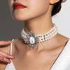 Palacio de Joyería Transfronteriza Europeo y Americano Estilo Francés Collar de Perlas Multicapa NK23560
