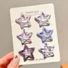 Pinzas para el pelo de niños que no dañan el pelo, lindas pinzas BB de estrella de cinco puntas para niñas, pasadores para flequillos y patillas, accesorios para el pelo de bebé
