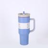 Vaso para Coche Nuevo Estilo Americano de 40oz con Asa, Vaso Aislado de Acero Inoxidable 304, Enfriador para Coche con Popote, Vaso para Hielo
