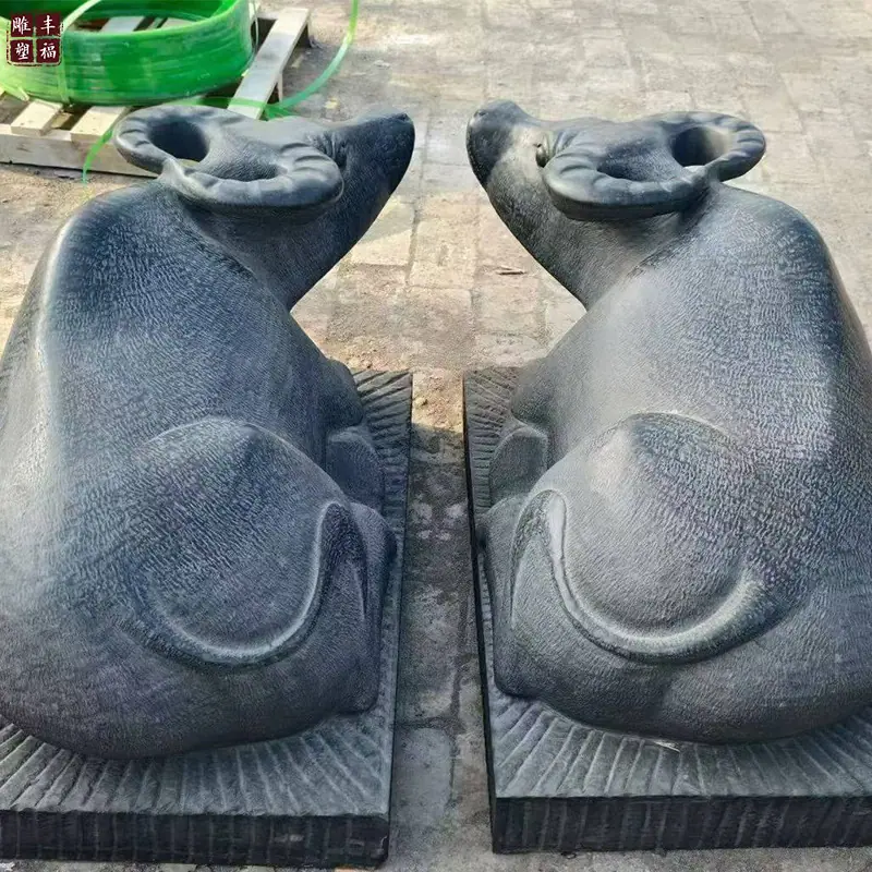 石雕卧牛雕塑2