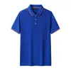 Camisa tipo polo de algodón falso tipo piqué personalizada para trabajo con estampado de logo, con cuello, bloques de color, manga corta, camisa publicitaria hecha a medida, ropa de trabajo corporativa
