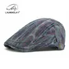 Nuevo Sombrero Primavera/Verano 2025 para Mujer con Marcas de Tinta de Graffiti Personalizadas, Sombrero Sucio para Hombre, Boina Estilo Británico, Gorra Transpirable