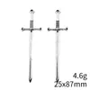 25x87mm 4.6g Plata Antigua DIY Retro Aleación de Zinc Accesorios de Joyería Colgante de Espada Periféricos de Anime