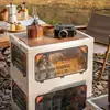 Caja transparente apilable para acampar al aire libre, caja de almacenamiento para ropa, juguetes, bocadillos, organizador de gran capacidad, almacenamiento junto a la cama