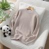 Suéter de Lana para Niños y Niñas, Cuello Alto, Nuevo Jersey de Manga Larga para Otoño e Invierno, Suéter Base 100% Lana Pura para Bebés