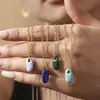 Xinyixinxin Aço Inoxidável Pintura a Óleo Multicor Pingente de Gotejamento de Óleo Colar Clavícula Empilhável Colar de Duas Camadas Aço Inoxidável Conservação de Cor