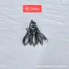 Pulsera de Plata Sanqi de Plata Vieja de Shanxi Colgante Estilo Étnico Borla Mariposa Tubo Curvo Encanto Accesorios para Pulsera DIY