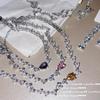 Colar de pérolas Nika Princess Powder Water Drop, banhado a ouro 18K, cor Treasure Zircon, gargantilha em forma de lágrima