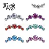 F136/G23 Aleación de Titanio Cinco Enlaces Circonio Joyería para Perforaciones Pendientes de Aleación de Titanio Clavos para Labios Clavos para Hueso de Oreja Venta al por Mayor