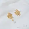 Aretes de Flor con Forma Especial Chapados en Oro Real de 14K que Conservan el Color con Colgantes Aretes de Perlas Hechos a Mano DIY Accesorios de Joyería Materiales
