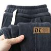 Calças de Outono e Inverno Masculinas de Veludo Cotelê Novas Calças Casuais Masculinas Calças Espessas Forradas com Lã Leggings Calças de Moletom
